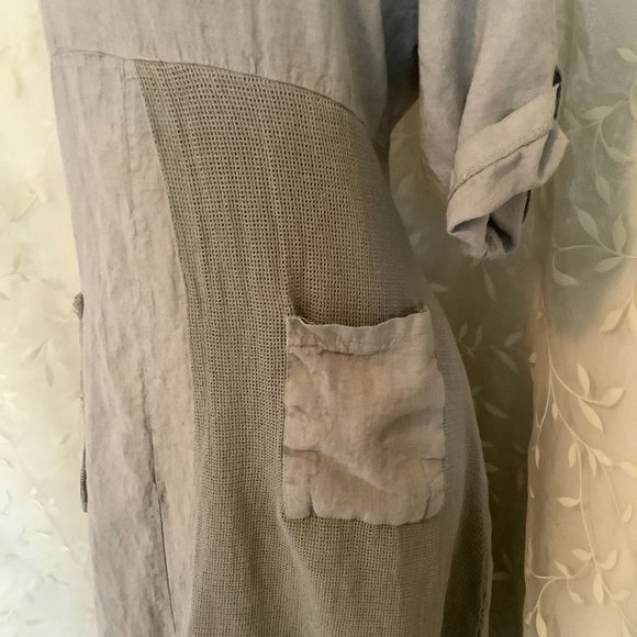 Contessa Teresa Women's 100% Linen Maxi Tunic Dress Size S Gypsy Boho (NEW) - Picture 10 of 14